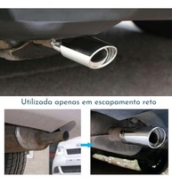 Ponteira Universal Ovalada Azul Iridescente para Escapamento de Carro - Estilo e Performance - imagem 5