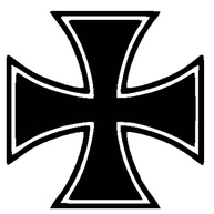 Adesivo Cruz de Malta Premium para Carro e Moto - Decoração Elegante 8cm (Branco) - imagem 2