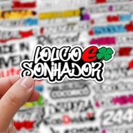Super Kit 50 Adesivos Frases Criativas para Carro, Moto, Bike, Bagagem, Caderno e Notebook - Sticker Cartela - imagem 4