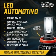 Kit Super LED H7 + T10 6000K: Iluminação Potente para Seu Carro - imagem 3
