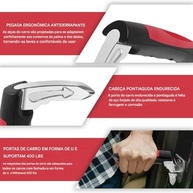 Maçaneta de Apoio para Carro: Segurança e Conforto para Idosos e Gestantes (Vermelho) - imagem 3