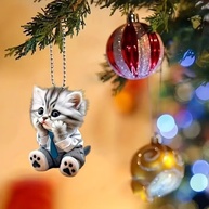 Pingente Gato Fofo Acrílico: Charme Único para Carro, Mochila e Chaveiro - imagem 4