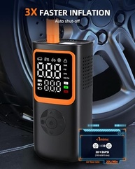 Bomba de Ar Elétrica 6000mAh 150PSI: Compressor Portátil para Carro, Bike e Mais! - imagem 3