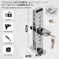 Trava de Embreagem Antirroubo para Carro: Segurança Máxima em Aço Inoxidável Resistente - imagem 3