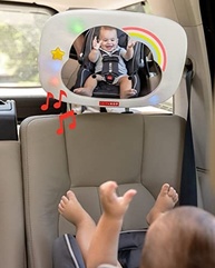Espelho Retrovisor Musical Nuvem: Entretenimento e Segurança para Bebês no Carro - imagem 3