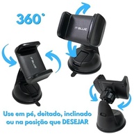 Suporte Celular Carro 360° Premium: Antivibração, Antiqueda e Fixação Firme no Painel ou Ar Condicionado - imagem 5