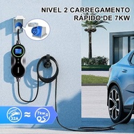Carregador Portátil TAYNIU Infinity 7KW Tipo 2 para Carros Elétricos e Híbridos - 5M Cabo, 8-32A Ajustável | Envio Rápido Brasil - imagem 4