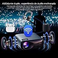 Projetor 1080P 22000LM: Cinema em Casa! - imagem 2