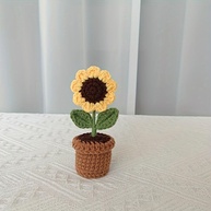 Mini Flores de Crochê Feitas à Mão: Charme Artesanal para Seu Jardim, Carro e Casa - imagem 5