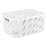 Cesto Organizador Rattan Branco M - Design Elegante e Prático para Casa - imagem 2