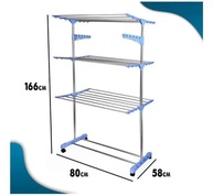 Varal de Roupas Vertical 3 Andares Dobrável - Prático e Portátil para Casa e Lavanderia - imagem 2