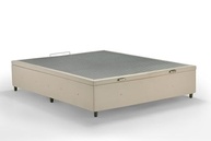 Box Baú Premium em Linho Bege para Cama Casal - Design Sofisticado e Funcionalidade - imagem 4
