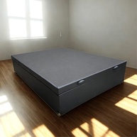 Cama Box Baú Casal com Pistão a Gás e Design Sintético Preto - Imperium do Sono - imagem 3