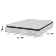Cama Box Colchão Casal com Molas Ensacadas City Pillow Top 138x188cm - Conforto Premium com Design Moderno - imagem 5