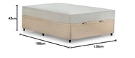 Box Baú Premium em Linho Bege para Cama Casal - Design Sofisticado e Funcionalidade - imagem 3