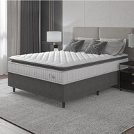 Cama Box Colchão Casal com Molas Ensacadas City Pillow Top 138x188cm - Conforto Premium com Design Moderno - imagem 3