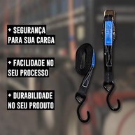 Kit 2 Cintas de Amarração com Catraca 800kg 3M - Segurança e Firmeza para Sua Carga! - imagem 2