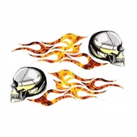 Adesivo Moto Caveira em Chamas: Estilo Único e Proteção Duradoura - imagem 2