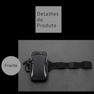 Braçadeira Esportiva Premium: Suporte Celular Universal para Corrida, Treino e Ciclismo (Preta) - imagem 5