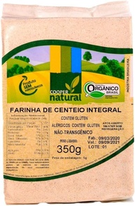 Farinha de Centeio Integral Orgânico Coopernatural 350g - imagem 1