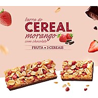 Nutry Morango Chocolate: Barra Cereal 22g (Display 24) - imagem 1