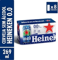 Heineken Cerveja Lager, Sem Alcool Lata 269ml, Pack 8 Unidades - imagem 3