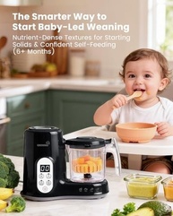 Grownsy Máquina de Alimentos para Bebês com Cesta a Vapor - Cozinha, Moa e Esteriliza em 1 Passo - imagem 5