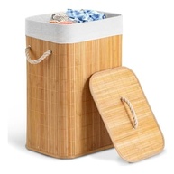 Cesto de Bambu para Roupas Suja 60L com Tampa - Design Natural e Prático para Lavanderia e Quarto - imagem 2
