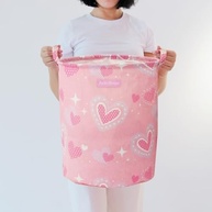 Cesto Organizador Infantil Dobrável 43L Rosa - Solução Prática e Divertida para Brinquedos - imagem 4