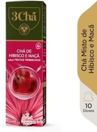 3 Corações Cápsula Chá Hibisco e Maçã TRES - 10 Unidades - imagem 2