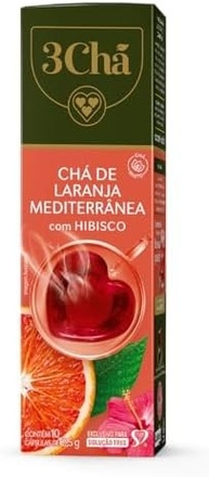 Capsula de Chá Laranja Mediterrânea com Hibisco TRES 3 Corações 10 unid - imagem 3