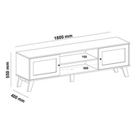 Rack para TV até 75" Charlotte Cinamomo c/ Off White – Design Moderno com 2 Portas e Nichos - imagem 3