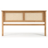 Cabeceira de Cama Casal em Madeira Pinus e Rattan Natural – Estilo Atemporal e Charme Artesanal - imagem 1