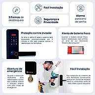 Fechadura Digital Biométrica GT Smart – Segurança Sem Chave - imagem 2