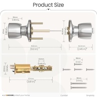 Maçaneta de Porta com Fechadura e Chave: Segurança e Estilo para sua Casa ou Empresa - imagem 3
