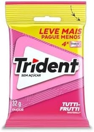 Chiclete Trident Tutti-Frutti 32g - Pacote Com 4 embalagens - imagem 2