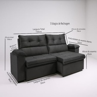 Sofá 2 Lugares Reclinável e Retrátil em Veludo Cinza Chumbo | Conforto e Estilo para sua Sala - imagem 3