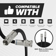 Cabo BNC para RCA 7.6m THE CIMPLE CO: Conexão Profissional para suas Câmeras e Monitores - imagem 3