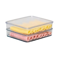 Porta Frios Empilhável Cinquetti - Pote Transparente com Tampa para Presunto e Queijo - imagem 1