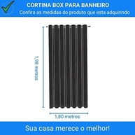Cortina Box de Poliéster Degradê Cinza 198x180cm - Estilo e Privacidade para Banheiros Modernos - imagem 3