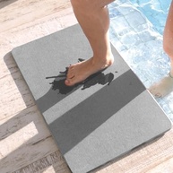 Tapete de Pedra Diatomita para Banheiro Cinza 60x39cm - Absorção Rápida e Design Moderno - imagem 2