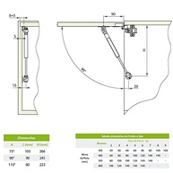 Pistão a Gás Cinza FGVTN 120N: Suporte e Movimento Suave para Seus Projetos - imagem 3