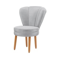 Poltrona Recepção Veludo Cinza MOBLAN - Assento Confortável e Design Moderno - imagem 2