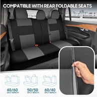 Conjunto Completo Capas de Assento BDK PolyPro Cinza e Preto - Proteção e Estilo para seu Carro - imagem 5