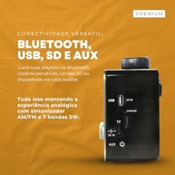 Rádio Retrô 3199 Bluetooth USB SD: Som Clássico com Tecnologia Moderna - imagem 4
