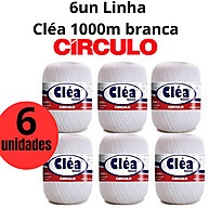 Cléa 1000M Branca: Kit com 6 Unidades para Crochê - imagem 1