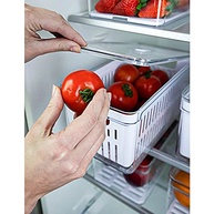Organizador de Geladeira Clear Fresh com Cesto 5L - Design Transparente e Frescor Prolongado - imagem 3