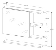 Armário Espelheira para Banheiro 1 Porta Cleópatra Branco - Design Moderno com Espelho e Resistência à Umidade - imagem 2