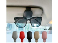 Porta-óculos de sol para viseira de carro, clipe magnético de couro para cartão de bilhete - Acessórios para viseira de carro - imagem 1