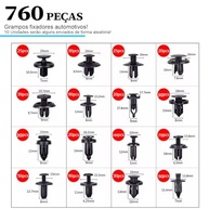 Kit 800 Peças Clipes e Rebites para Carro: Fixação Universal + Ferramentas - imagem 3